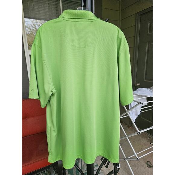 Golf GrandSlam XXL Button 100% Polyester Knit Polo Bright Intense Green - Picture 3 of 7